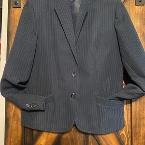 Pin striped navy blue blazer